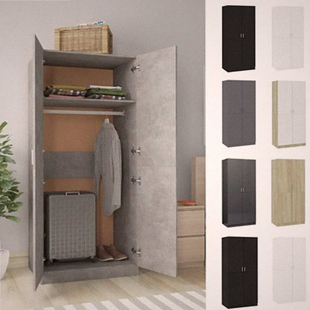 Modern Kleiderschrank Spanplatte Garderobenschrank Schrank Schlafzimmermöbel Neu