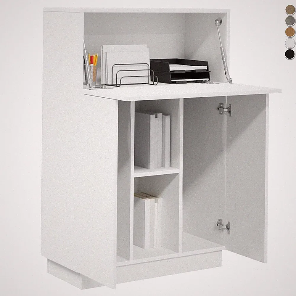 Modern Schreibtisch mit Schrank Holz Computertisch PC Bürotisch Arbeitstisch Neu