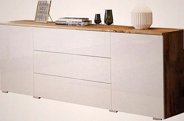 Moderne 150 cm hohe Kommode für das Wohnzimmer mit Schubladen