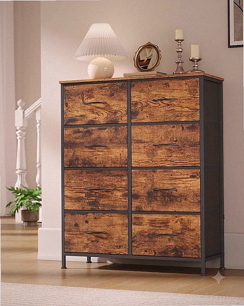 Moderne Kommode Schlafzimmer Aufbewahrungsschrank mit 8 Schubladen Schrank