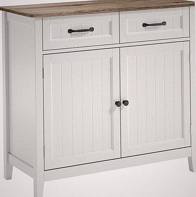Moderne Küchen-Sideboard Kommode mit 2 Türen und Schubladen
