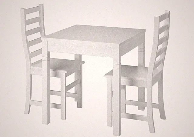 Moderne weiße Essgruppe Tisch Stühle Kiefer Massivholz Esszimmer Holzmöbel