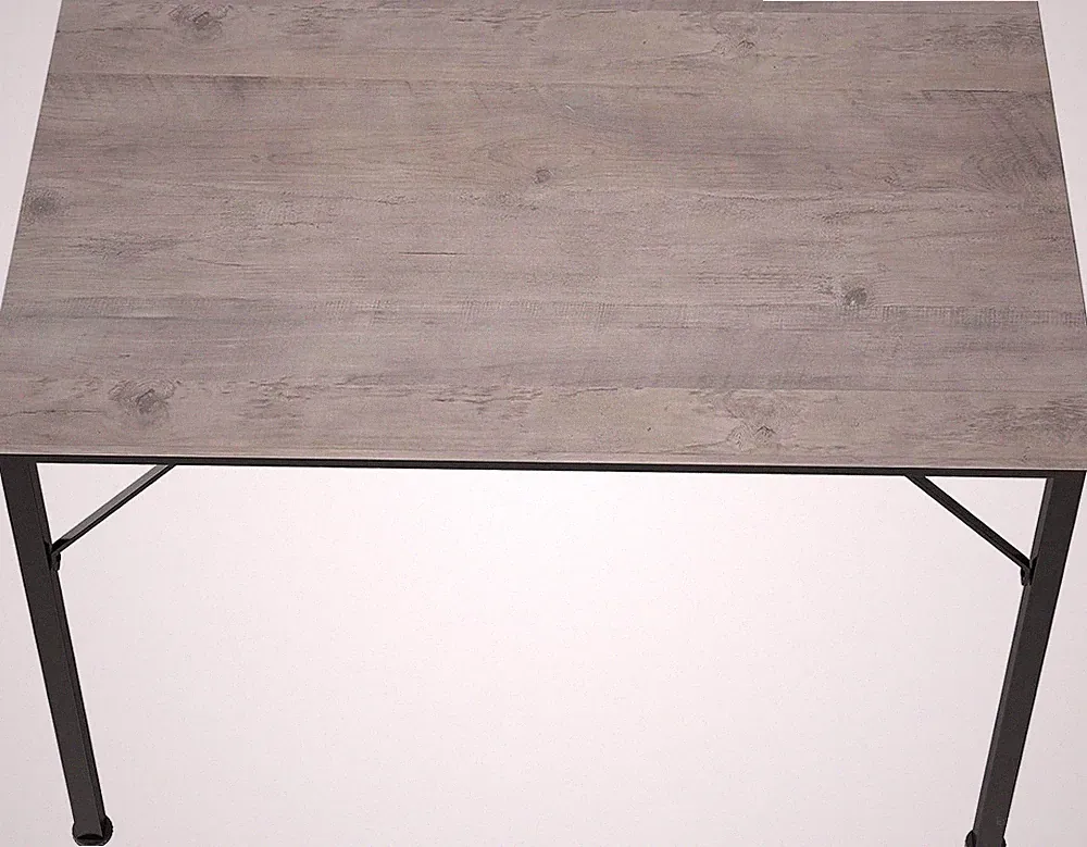 Moderner Esstisch 110cm HolzKüchentisch mit Stabil Metallsockel Für 4–6 Personen