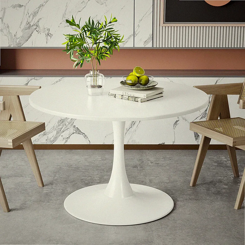 Moderner runder Esstisch, Bartisch, Schreibtisch, geeignet für Küche, Esszimmer