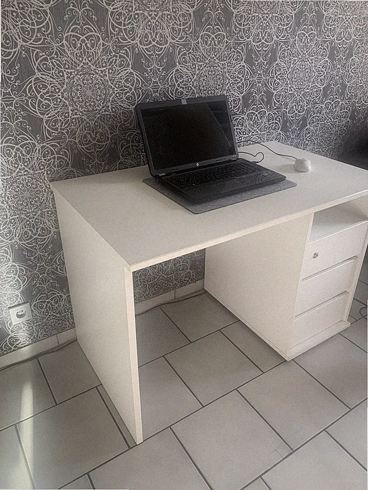 Moderner Schreibtisch mit 3 Schubladen Computertisch PC Bürotisch Arbeitstisch