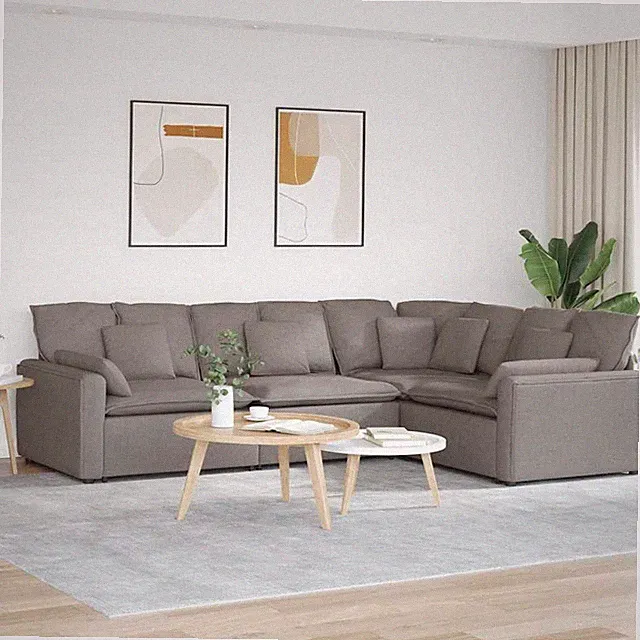 Modulares Sofa mit Kissen Stoff modulare Couch modernes Sofa Sofa Stoff vidaXL