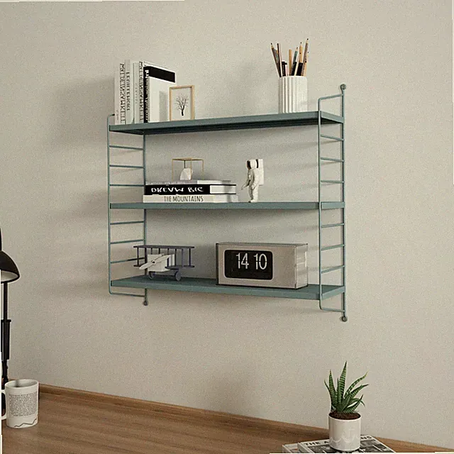 Modulares Wandregal Strängnäs Graublau [en.casa]