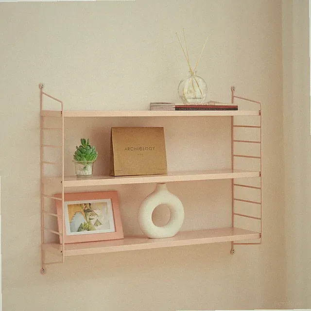 Modulares Wandregal Strängnäs Peachy Beige [en.casa]