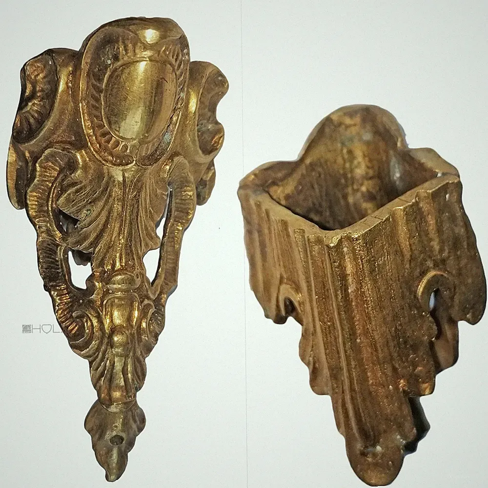 Möbel Bronze Beinbeschlag Möbelbein antik barock 116mm