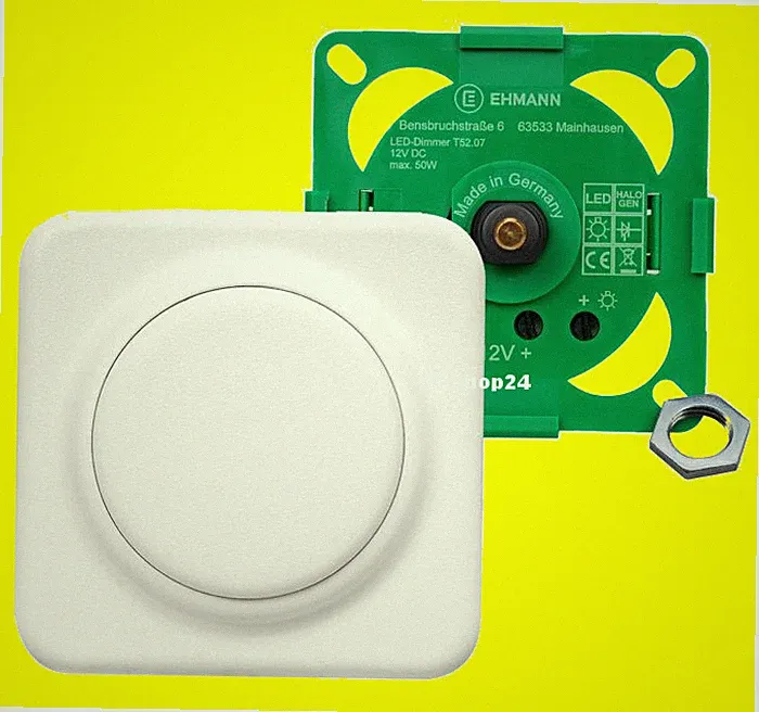 Möbel-DIMMER LED 12V +Abdeckung weiss 50W für Mobilehome WoMo Boot 5260x0700 PWM