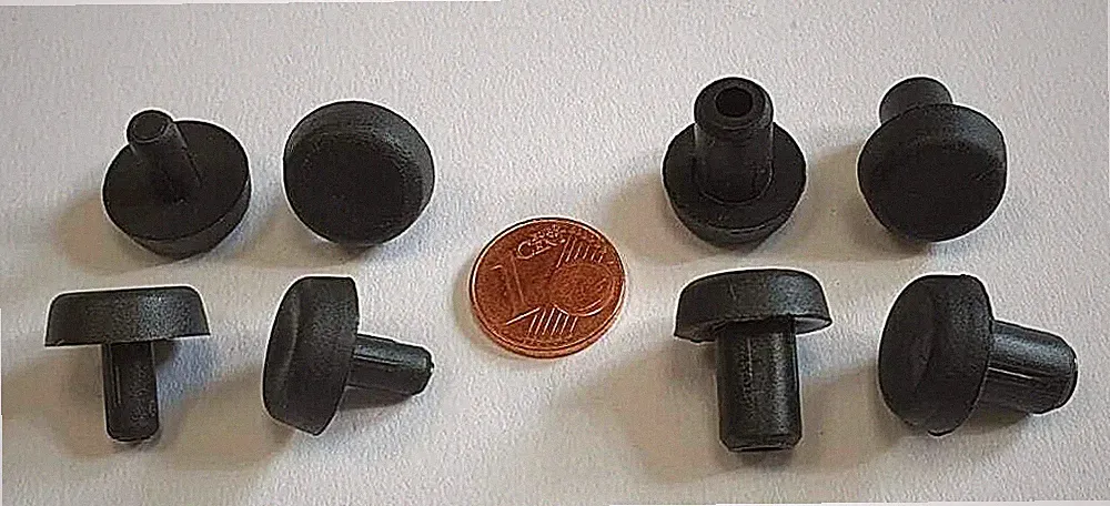 Möbel Gleiter Ø 15 x 5 mit Zapfen Ø 5 oder 8 mm Bodenschoner Stuhlgleiter Kst. !