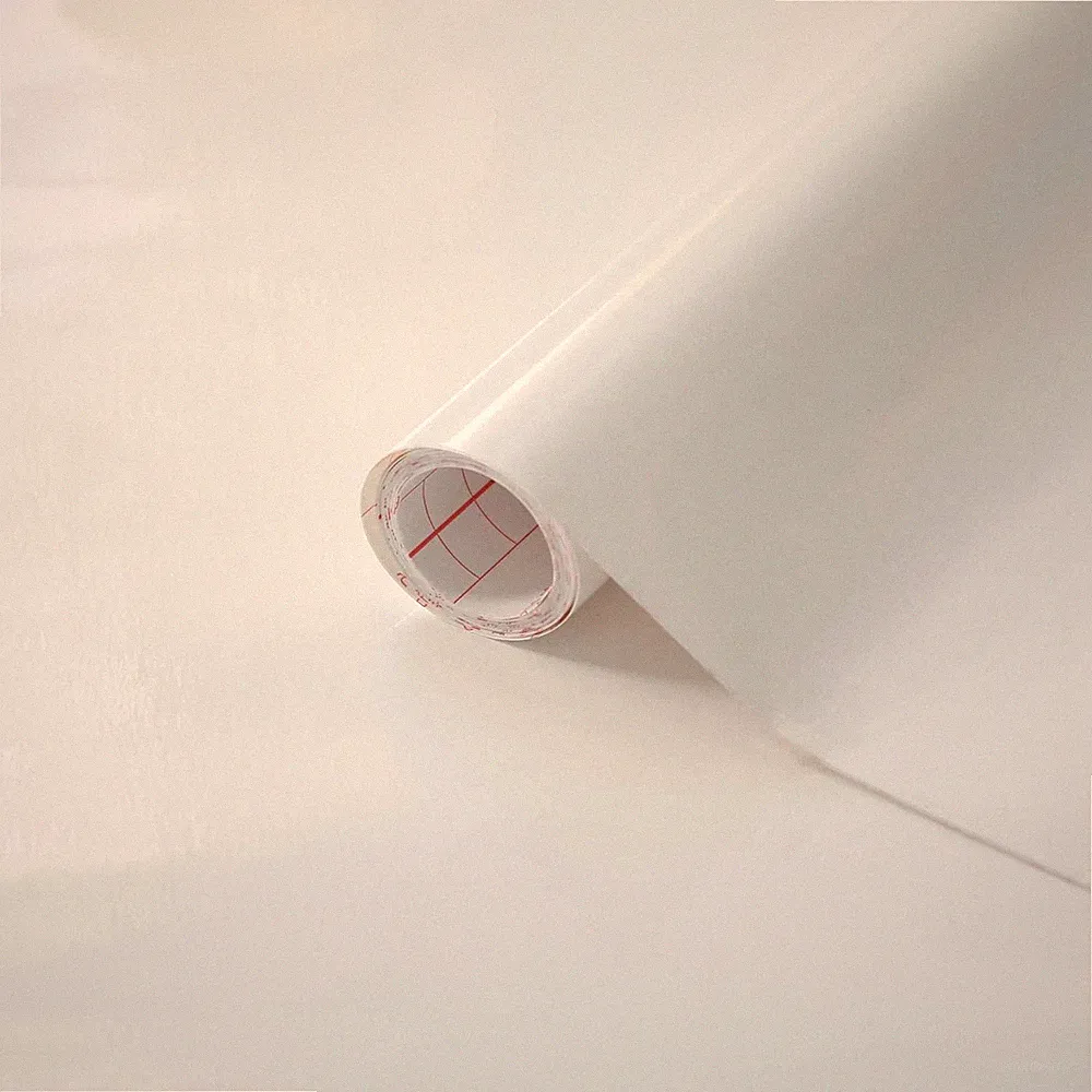 Möbel-Klebefolie Weiß Hochglanz 45 cm x 2 m - Möbelfolie selbstklebende Kü