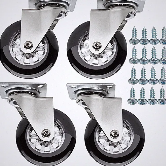 Möbel-Rolle Transportlenkrolle Bremsrolle SWIFT 140kg inkl. Schrauben-Set SOTECH