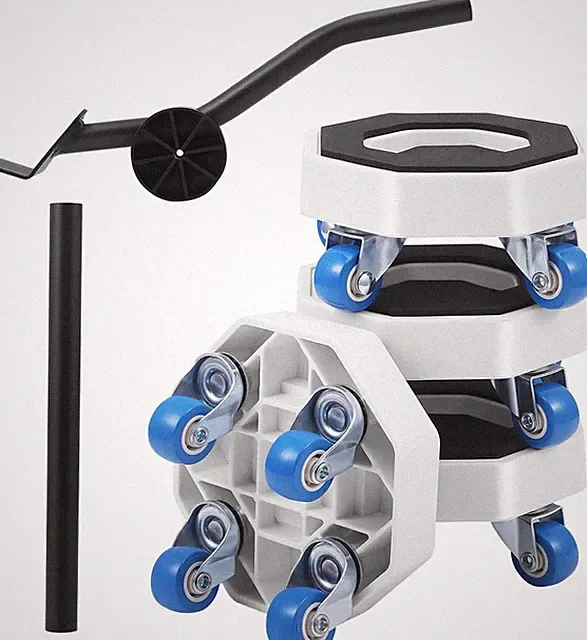 Möbel Transportrollen Set 4 Stück 360° Schwerlast Möbelroller mit Lastenheber