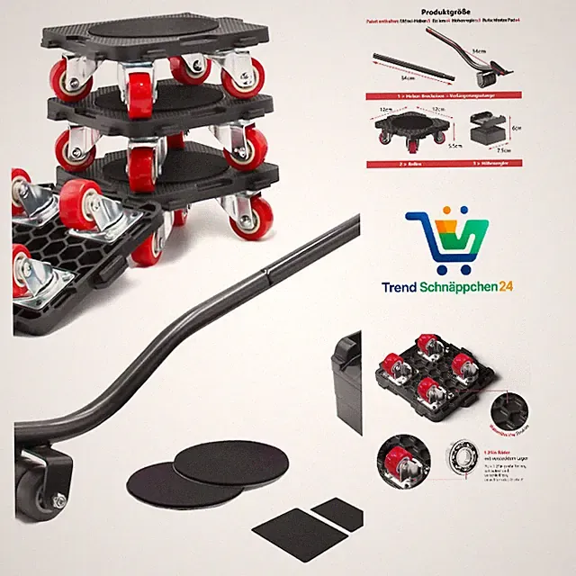Möbel Transportroller Set 360 Drehbar 4 Stück 300 kg Max 4