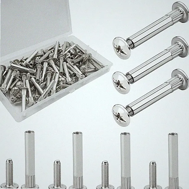 Möbel-Verbindungsschrauben Schrankverbinder Schrauben 60Stk M4 x 31-40mm