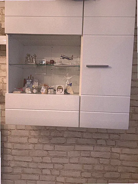 Möbel, Wohnwand mit schublade und Hängeschrank