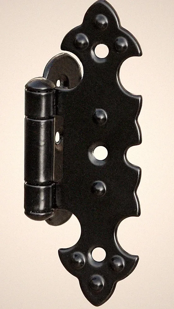 Möbelband 77/25 Möbelbänder Möbelscharniere Zierscharniere Schwarz Asymetrisch