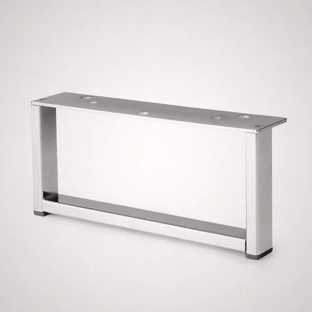 Möbelbein Metall 200x90 mm Chrom Rechteckig Möbelfuß Kommode TV