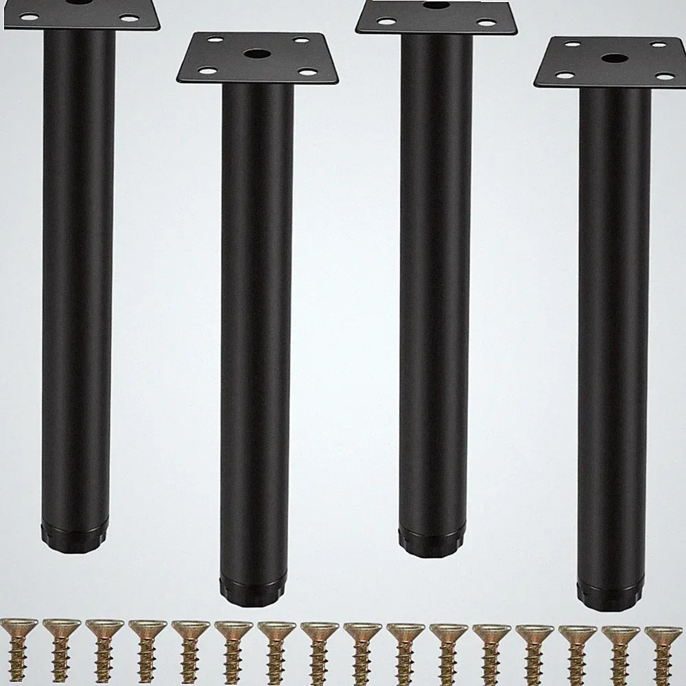 Möbelbeine 20cm verstellbar schwarz Metall Ersatz Füße für Sofa Tisch Schrank