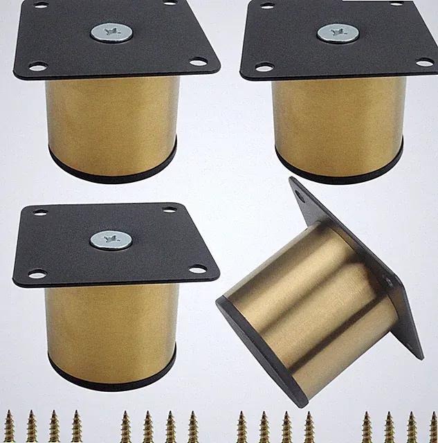 Möbelbeine, 5 cm, goldfarben, 4 Stück, für Schrank, Kommode, DIY-Regal (5 cm)