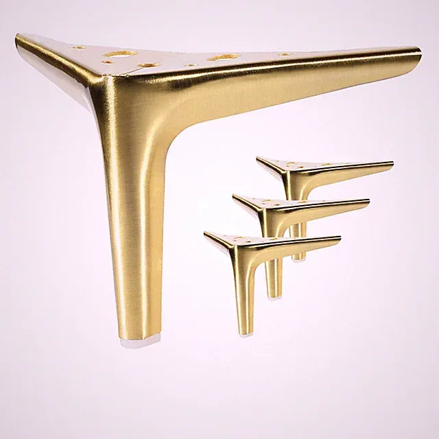 Möbelbeine aus gebürstetem Gold, 12 cm, 4 Stück, DIYErsatz für Sofabeine, Sch...