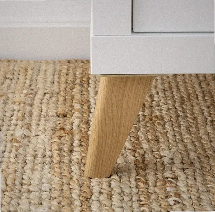 Möbelbeine für Kallax, Besta, Mid Century modern Möbelfüße, Eiche, Holz, 12 cm