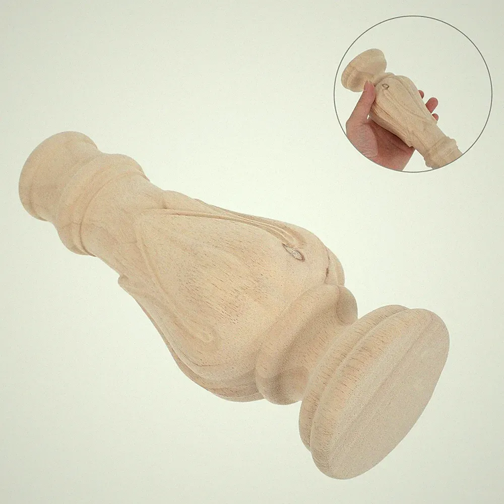 Möbelbeine: Quadratisches Schreibtischbein aus Holz – Dickes Tischbein, Sockel