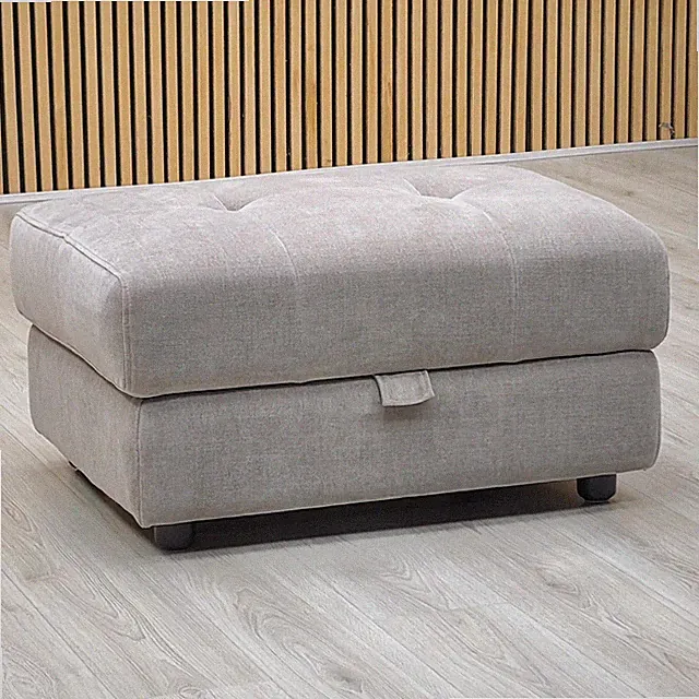 Möbeldorf "Dinky" großer Fußhocker mit Stauraum Manhattan Muskatstoff Lounge