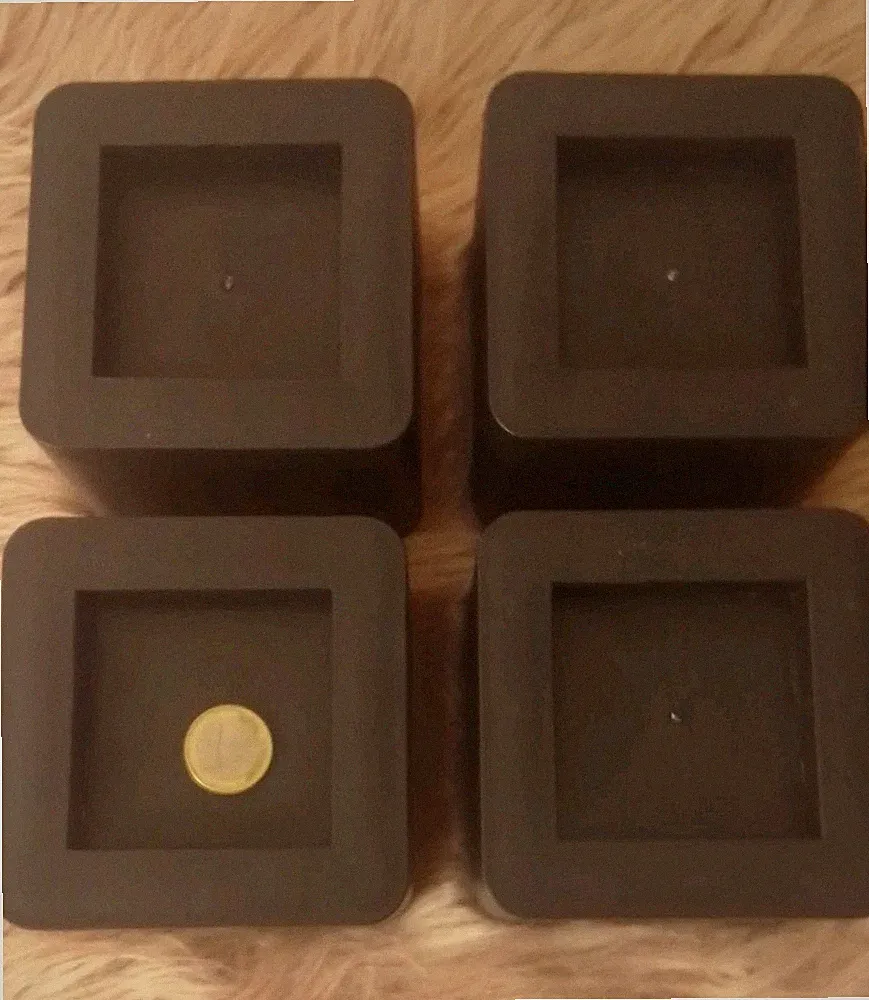 Möbelerhöhung 8,5 / 7 cm 4er-Set SCHWARZ Möbelerhöher Möbelfüße GEBRAUCHT P5
