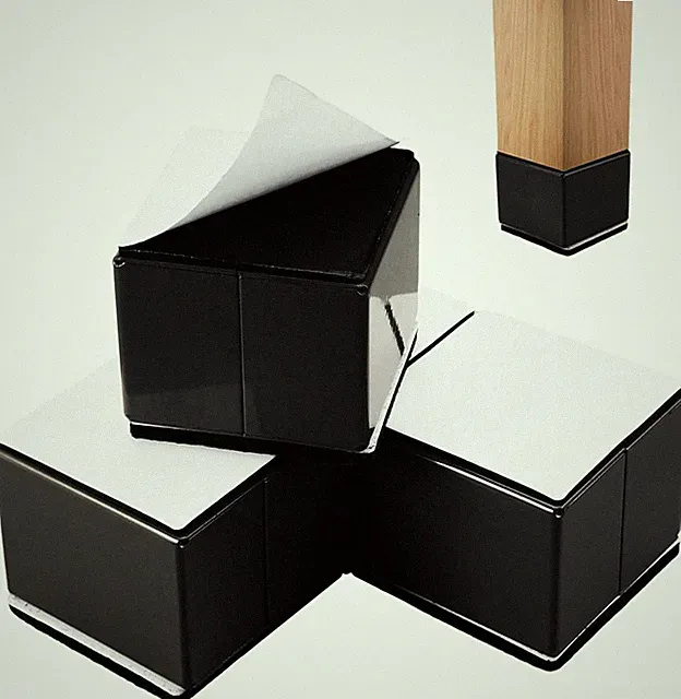 Möbelerhöhung selbstklebend 5cm aus Karbonstahl für Sofas Tische Stühle und mehr