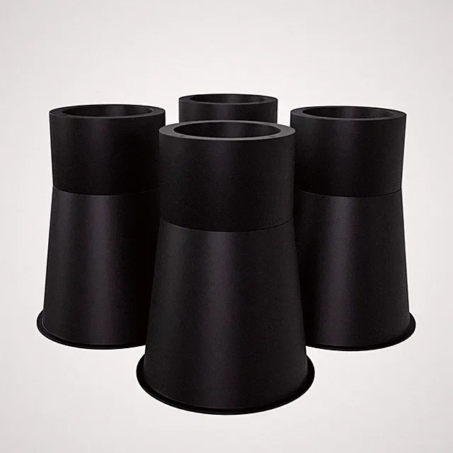 Möbelerhöhung Tisch Stuhl Sofa Schwarz Anti-Rutsch Design 8 Stück 6,5+12 cm