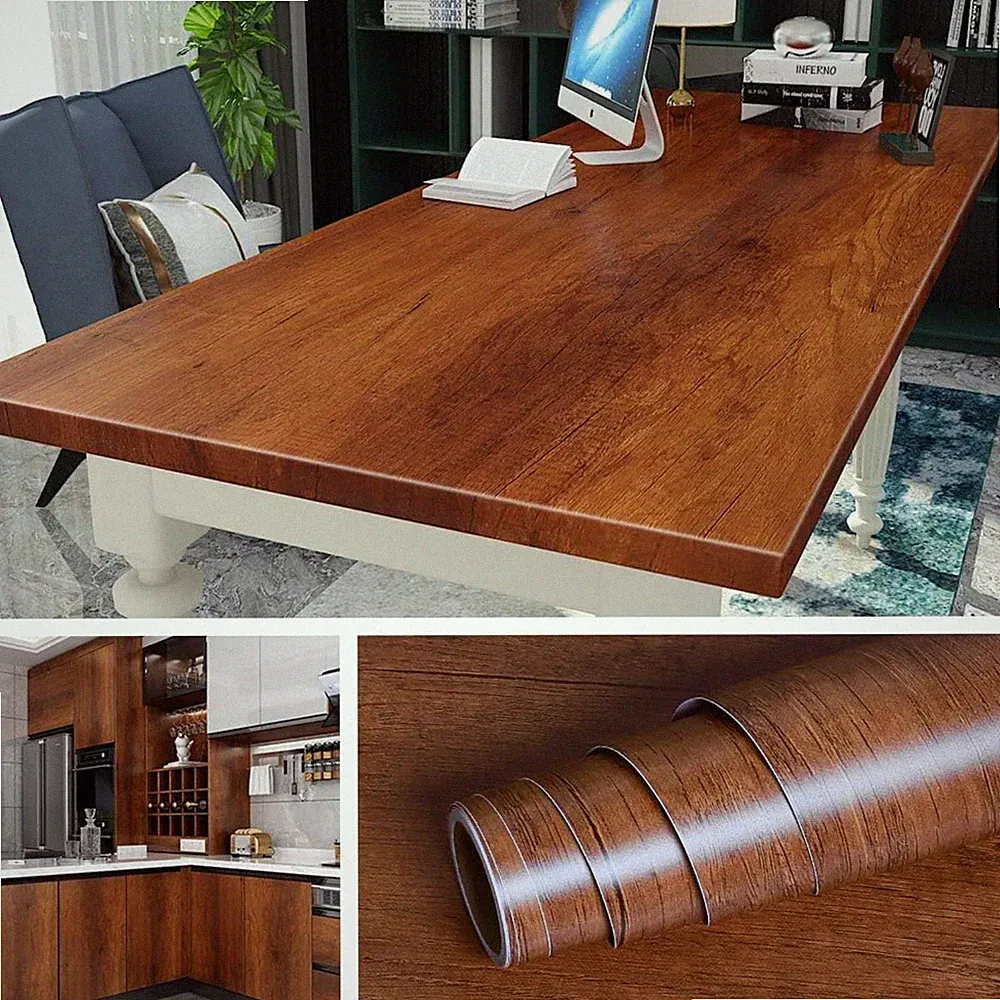 Möbelfolie Holz Selbstklebend breit 500cm x 90cm DIY schnell