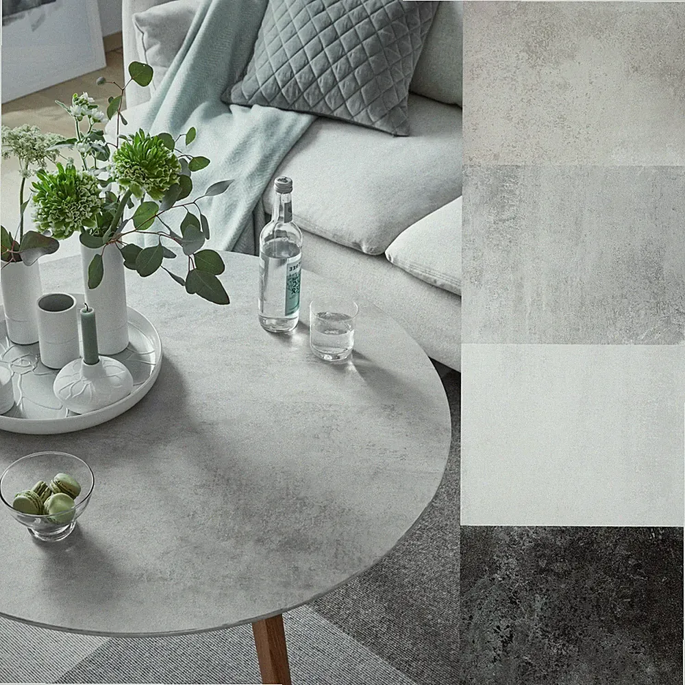 Möbelfolie Selbstklebende Beton Folie Stein Granit Marmoroptik Tapete DIY Kuche
