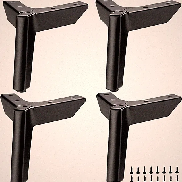 Möbelfüße, 10cm, schwarz, Metall, Sofa, Bett, Sideboard, DIY, Ersatz
