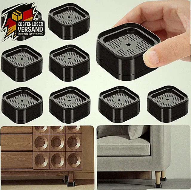 Möbelfüße 3.5 Cm (8 Stück) - Verstellbare, Stapelbare Erhöhung Zur Höhenverstell