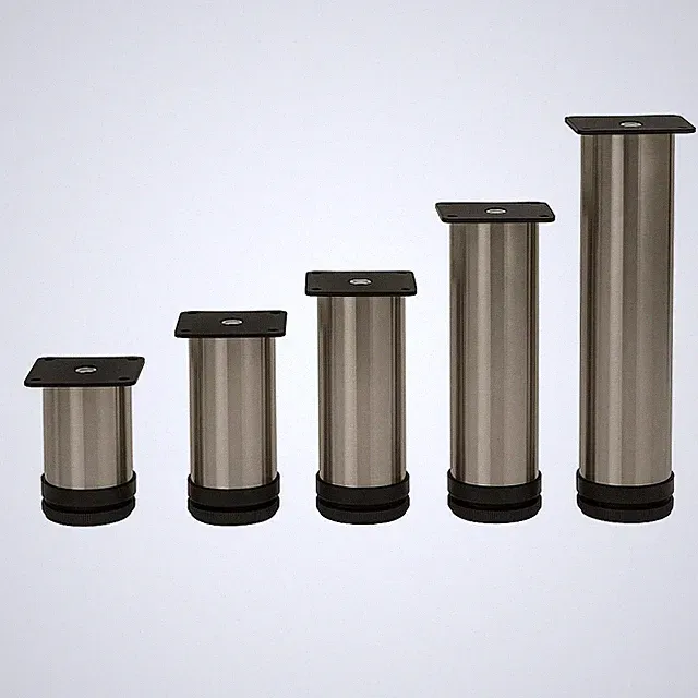 Möbelfüße 4er Set – Edelstahl höhenverstellbar – Möbelbeine Schrankfüße 80–200mm