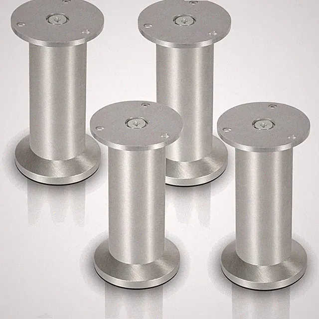 Möbelfüße Aluminium 180mm 4er Set verstellbar Edelstahl Möbelbeine Küchenmöbel