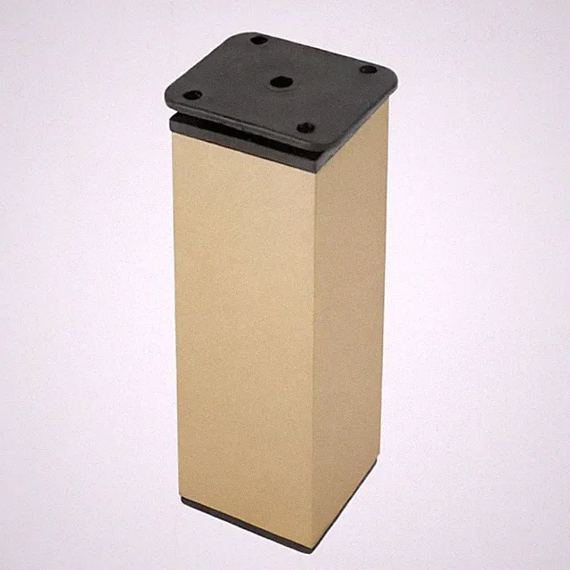Möbelfüße aus Kunststoff Schrankfüße Stabil | Gold | 4x4 cm | Bettfüße Sofafüße