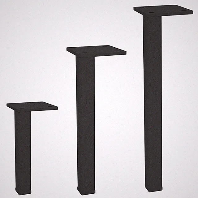 Möbelfüße aus Metall Quadratisch Schwarz 15cm Metallfüße Schrankfüße Tischfüße