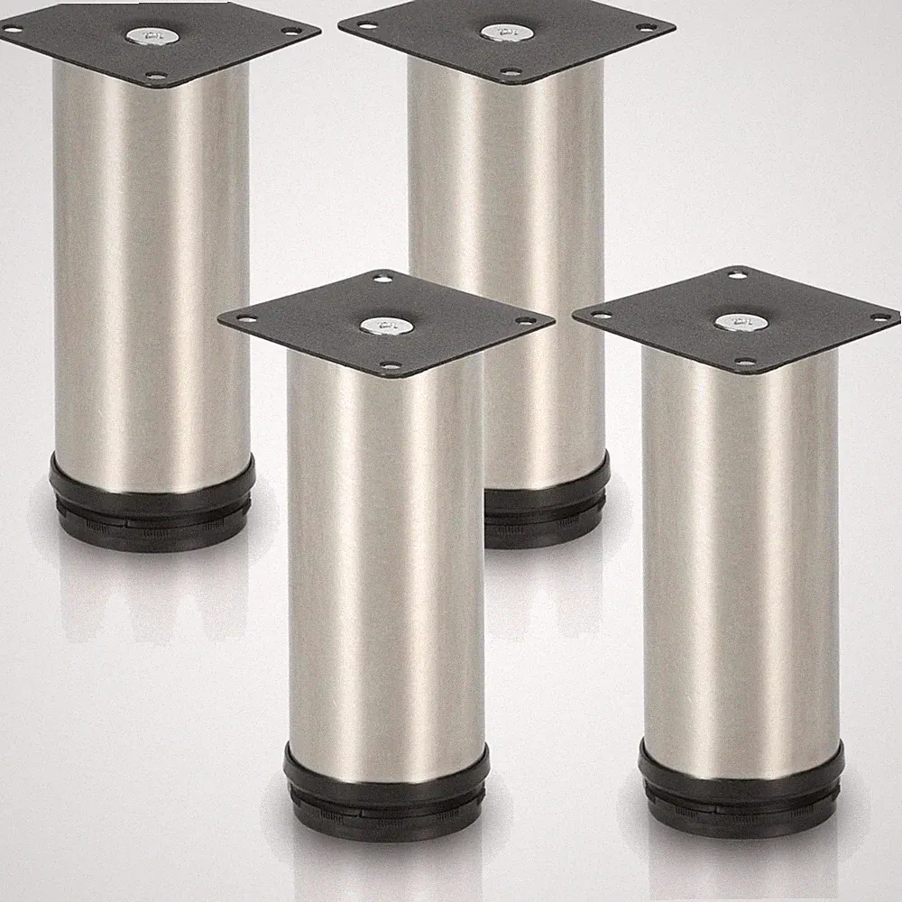 Möbelfüße Edelstahl 180mm Sockelfüße 4er Set belastbar bis 250kg Möbelstützen