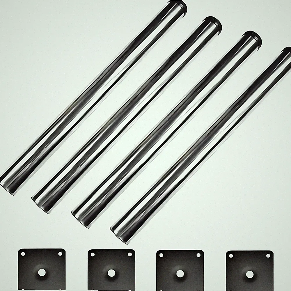 Möbelfüße Edelstahl 600mm verstellbar Tischbeine 4 Stück Schreibtisch Regal