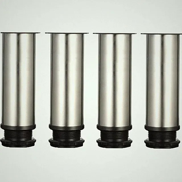 Möbelfüße Edelstahl verstellbar 150mm Tischbeine Höhenverstellbar Möbel