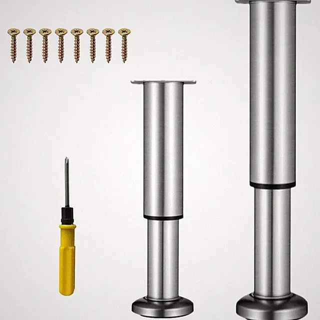 Möbelfüße Edelstahl verstellbar 40-70 cm 2 Stück Sofabeine Tischbeine
