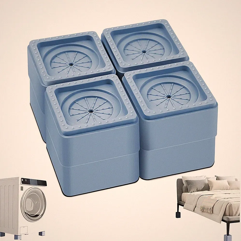Möbelfüße höhenverstellbar 4cm Set für Tische Schränke Betten Sofa blau
