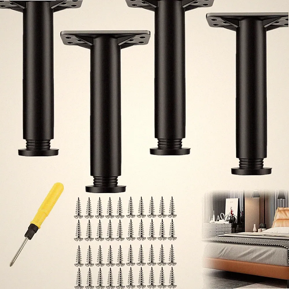 Möbelfüße Höhenverstellbar 4er Set Möbelbeine 20-35cm Möbel Beine schwarze