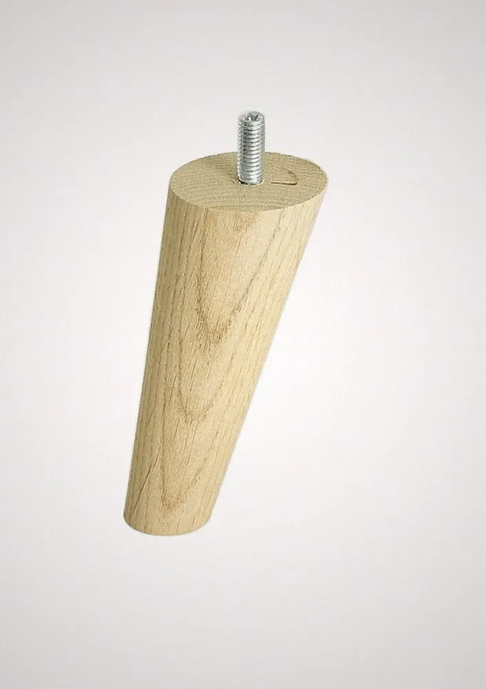 ✅ Möbelfüße Holzfüße Eiche Sofafüße Schrank M8 Gewinde schräg oder gerade