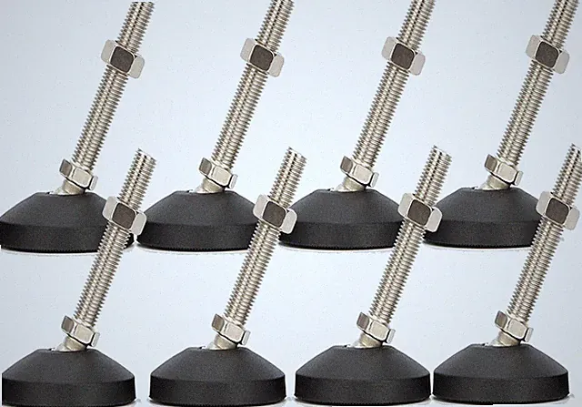 Möbelfüße M10x80 Verstellbar 201 Edelstahl ABS