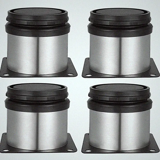 Möbelfüße Metall 4 Stück Höhenverstellbar Edelstahl 50-65mm Möbel Tisch Beine