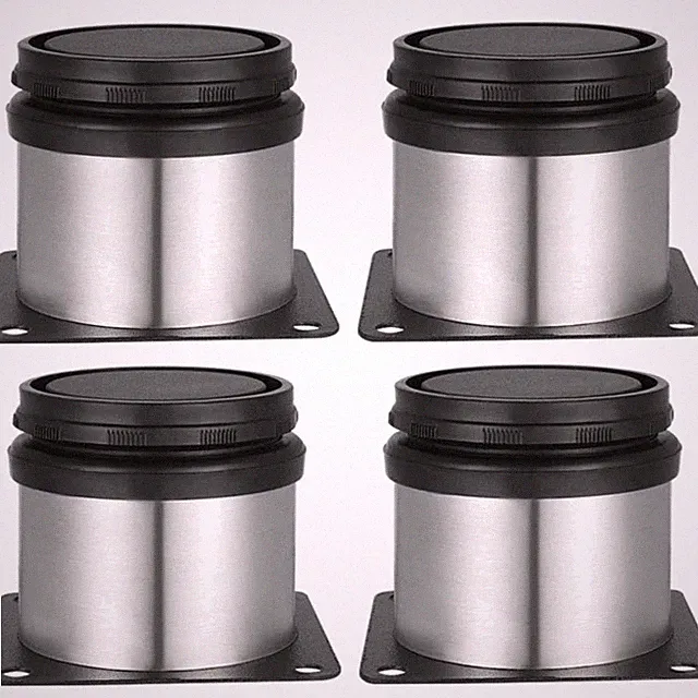 Möbelfüße Metall 4 Stück verstellbar Edelstahl Tischbeine 5cm